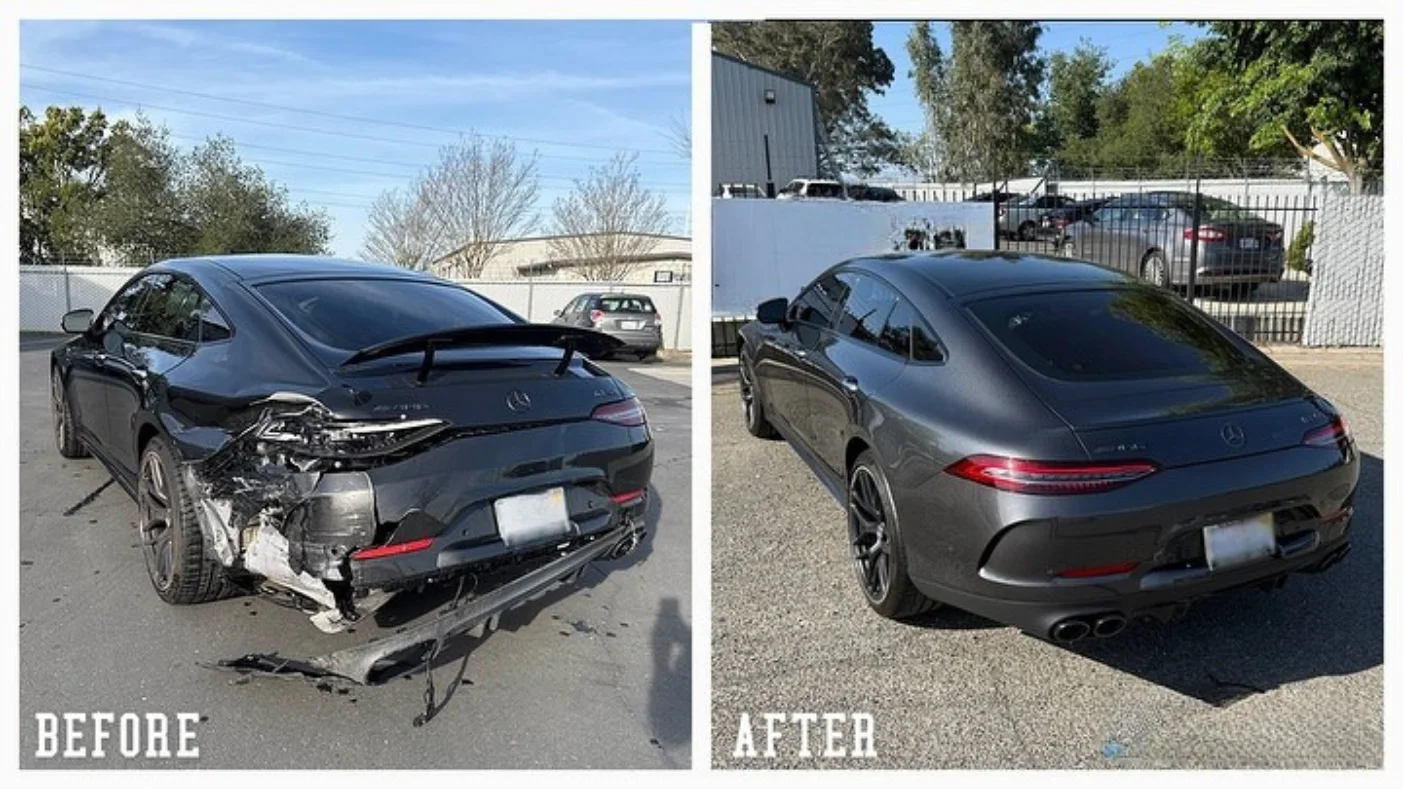 Before and after collision repair